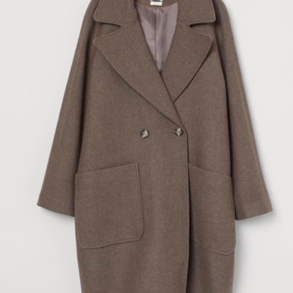 H&M Wool Oversized Coat NWT - Picture 4 of 9